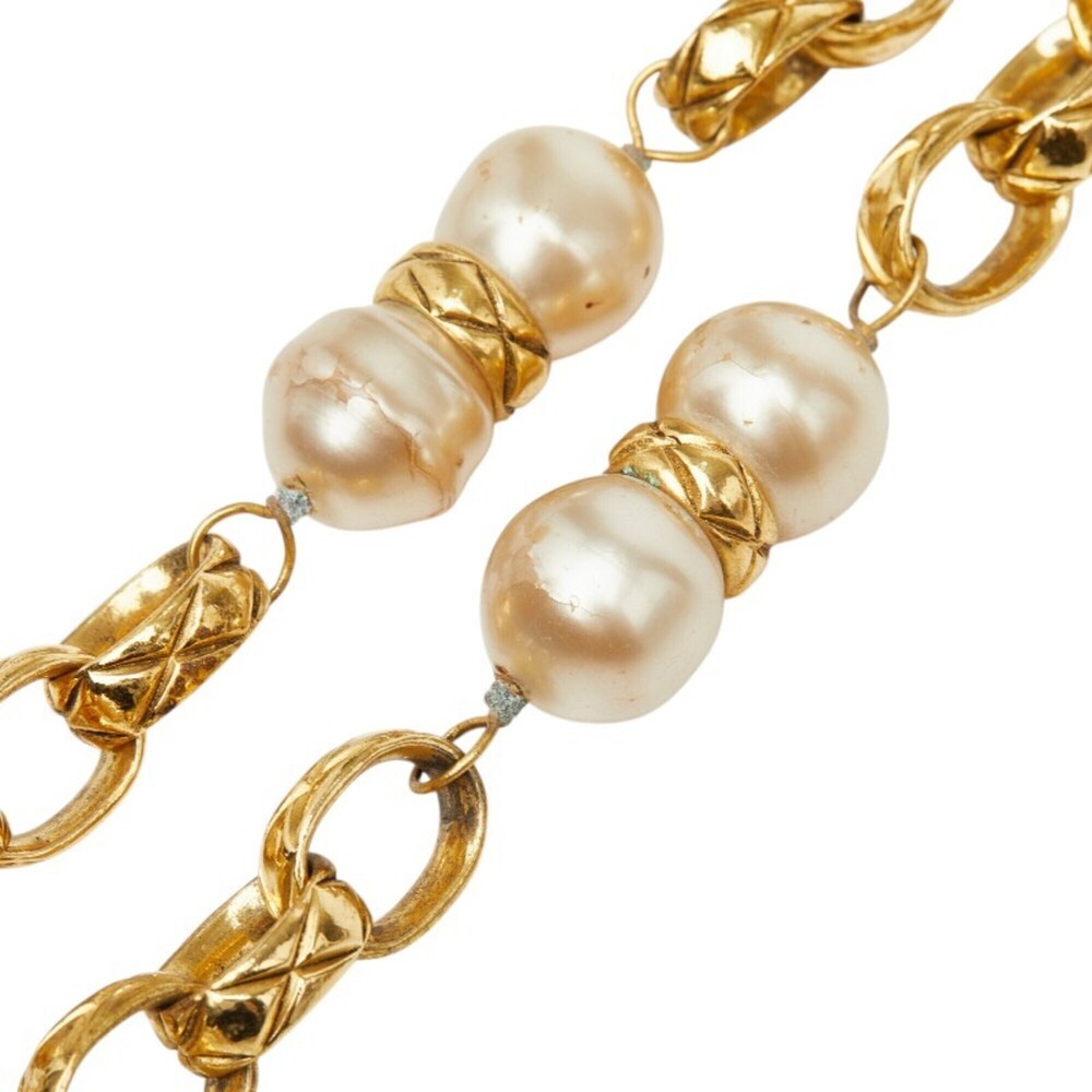 CHANEL Gold Pearl Necklace - Picture 6 of 7